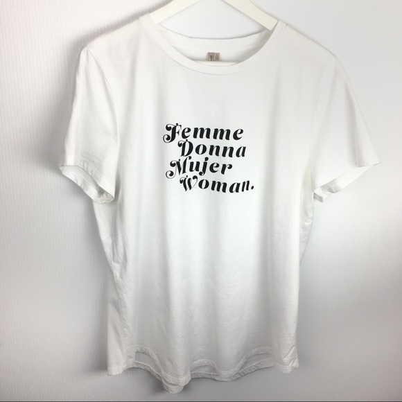 Feminist Graphic Tee Black & White LIKE NEW Cotton - Picture 4 of 8